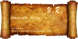 Umstadt Rita névjegykártya